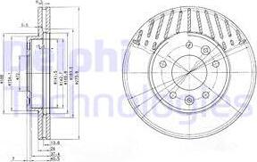 Delphi BG3563 - Спирачен диск vvparts.bg