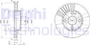 Delphi BG3508 - Спирачен диск vvparts.bg