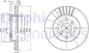 Delphi BG3519 - Спирачен диск vvparts.bg