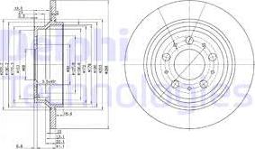 Delphi BG3515 - Спирачен диск vvparts.bg