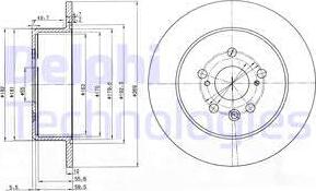 Delphi BG3583 - Спирачен диск vvparts.bg