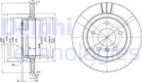 Delphi BG3530C - Спирачен диск vvparts.bg