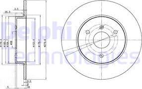 Delphi BG3526 - Спирачен диск vvparts.bg