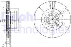 Delphi BG3528 - Спирачен диск vvparts.bg