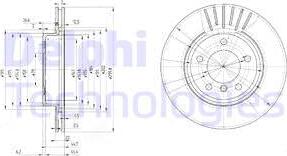 Delphi BG3527 - Спирачен диск vvparts.bg