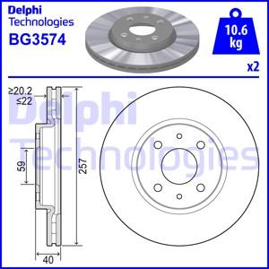 Delphi BG3574 - Спирачен диск vvparts.bg