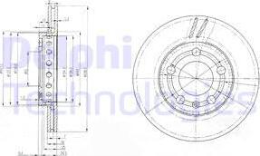 Delphi BG3695 - Спирачен диск vvparts.bg