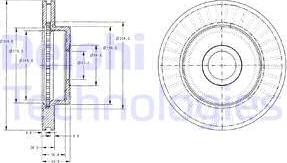 Delphi BG3659 - Спирачен диск vvparts.bg