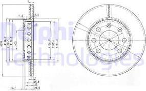 Delphi BG3658 - Спирачен диск vvparts.bg