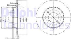 Delphi BG3653C - Спирачен диск vvparts.bg