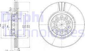 Delphi BG3657C-18B1 - Спирачен диск vvparts.bg