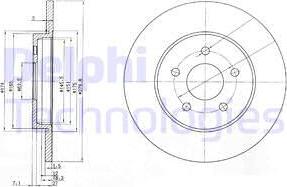 Delphi BG3663C - Спирачен диск vvparts.bg