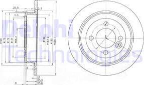 Delphi BG3662C-18B1 - Спирачен диск vvparts.bg