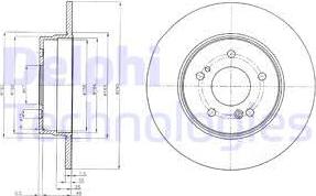 Delphi BG3601 - Спирачен диск vvparts.bg