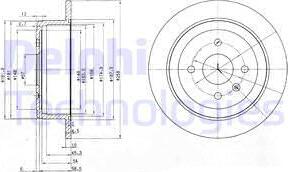 Delphi BG3615 - Спирачен диск vvparts.bg