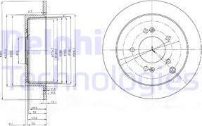 Delphi BG3680 - Спирачен диск vvparts.bg