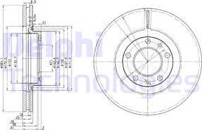 Delphi BG3682 - Спирачен диск vvparts.bg