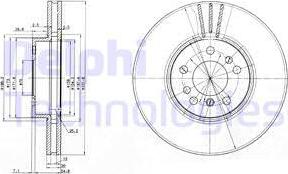 Delphi BG3628 - Спирачен диск vvparts.bg