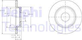 Delphi BG3673 - Спирачен диск vvparts.bg