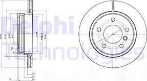 Delphi BG3041C - Спирачен диск vvparts.bg