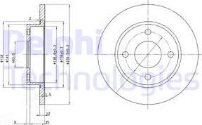 Delphi BG3055 - Спирачен диск vvparts.bg