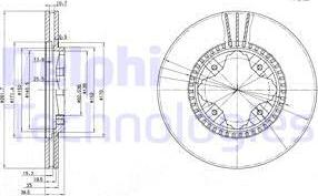 Delphi BG3063 - Спирачен диск vvparts.bg