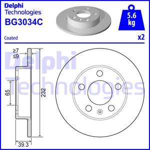 Delphi BG3034C - Спирачен диск vvparts.bg