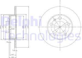 Delphi BG3034 - Спирачен диск vvparts.bg