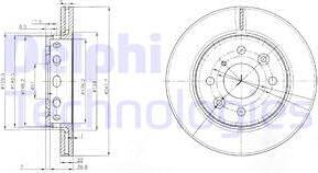 Delphi BG3074 - Спирачен диск vvparts.bg