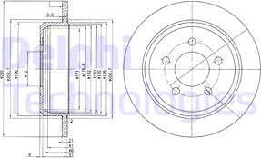 Delphi BG3073 - Спирачен диск vvparts.bg