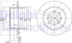 Delphi BG3141 - Спирачен диск vvparts.bg