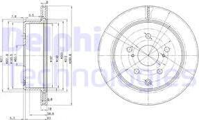 Delphi BG3166 - Спирачен диск vvparts.bg