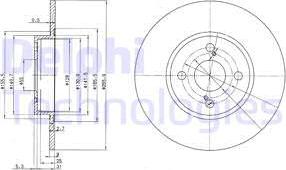 Delphi BG3186 - Спирачен диск vvparts.bg