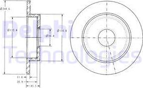 Delphi BG3131 - Спирачен диск vvparts.bg