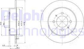 Delphi BG3125 - Спирачен диск vvparts.bg