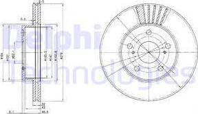 Delphi BG3171 - Спирачен диск vvparts.bg