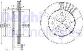 Delphi BG3173 - Спирачен диск vvparts.bg