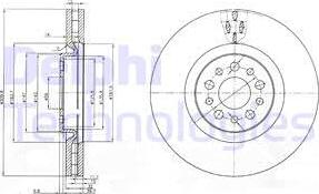 Delphi BG3898 - Спирачен диск vvparts.bg