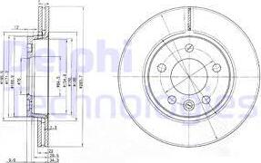 Delphi BG3893C - Спирачен диск vvparts.bg