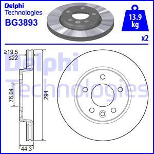 Delphi BG3893 - Спирачен диск vvparts.bg
