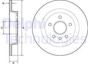 Delphi BG3897 - Спирачен диск vvparts.bg