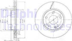 Delphi BG3845 - Спирачен диск vvparts.bg