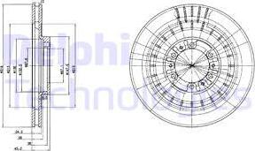 Delphi BG3847 - Спирачен диск vvparts.bg