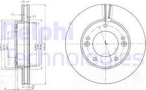 Delphi BG3858 - Спирачен диск vvparts.bg