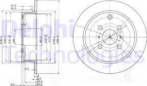 Delphi BG3867 - Спирачен диск vvparts.bg