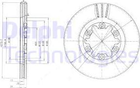 Delphi BG3809 - Спирачен диск vvparts.bg