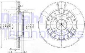 Delphi BG3806 - Спирачен диск vvparts.bg