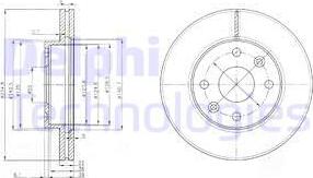 Delphi BG3802 - Спирачен диск vvparts.bg