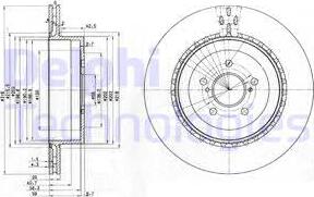 Delphi BG3819 - Спирачен диск vvparts.bg