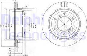 Delphi BG3813 - Спирачен диск vvparts.bg